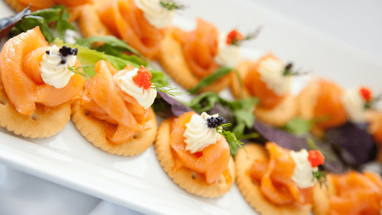 elegant seafood canapes